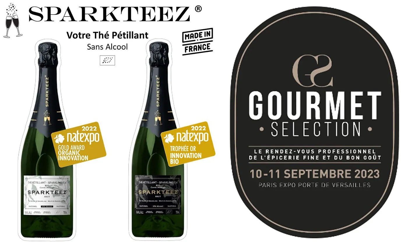 Come join us at Paris Fair Salon Gourmet Selection today and tomorrow - Hall5.2 D52 - Sparkteez 🥂🍾your finest sparkling tea